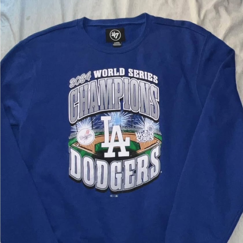 47 Blue Dodgers World Series Champions Crewneck Sweater